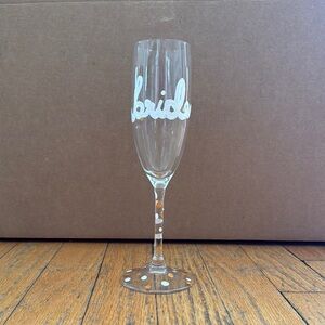 Hand-Painted Bride Champagne Glass